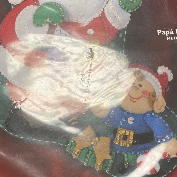 Bucilla Festive Santa and Elf Stocking Kit - Picture 3 of 4